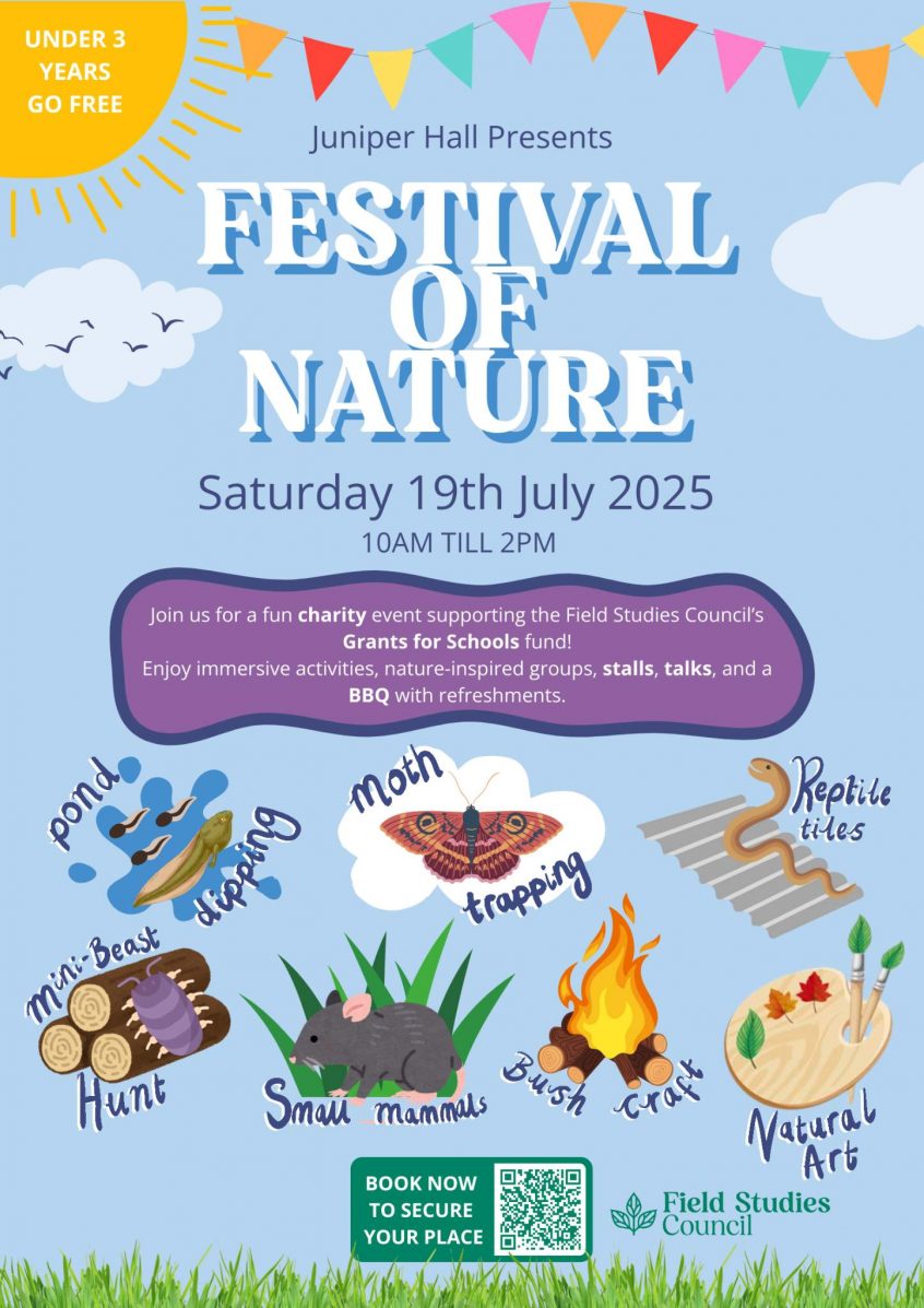 Juniper Hall Festival of Nature 2025 Poster